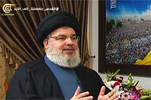 El secretario general de Hezbolá, Sayed Hassan Nasrolá